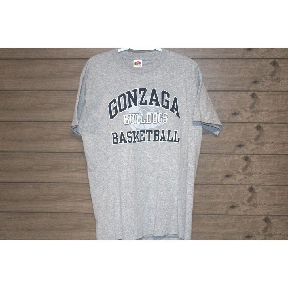 Men's Gray NCAA Gonzaga Bulldogs Basketball Tee Size Large